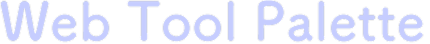 Web Tool Palette
